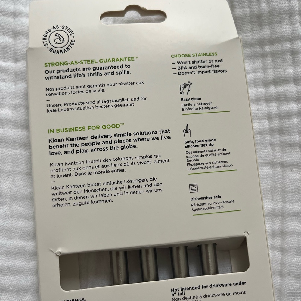 Klean Kanteen Steel Straws W Silicone Flex Tips - Picture 2 of 2